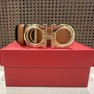 Salvatore Ferragamo Reversible and Adjustable Gancini Belt